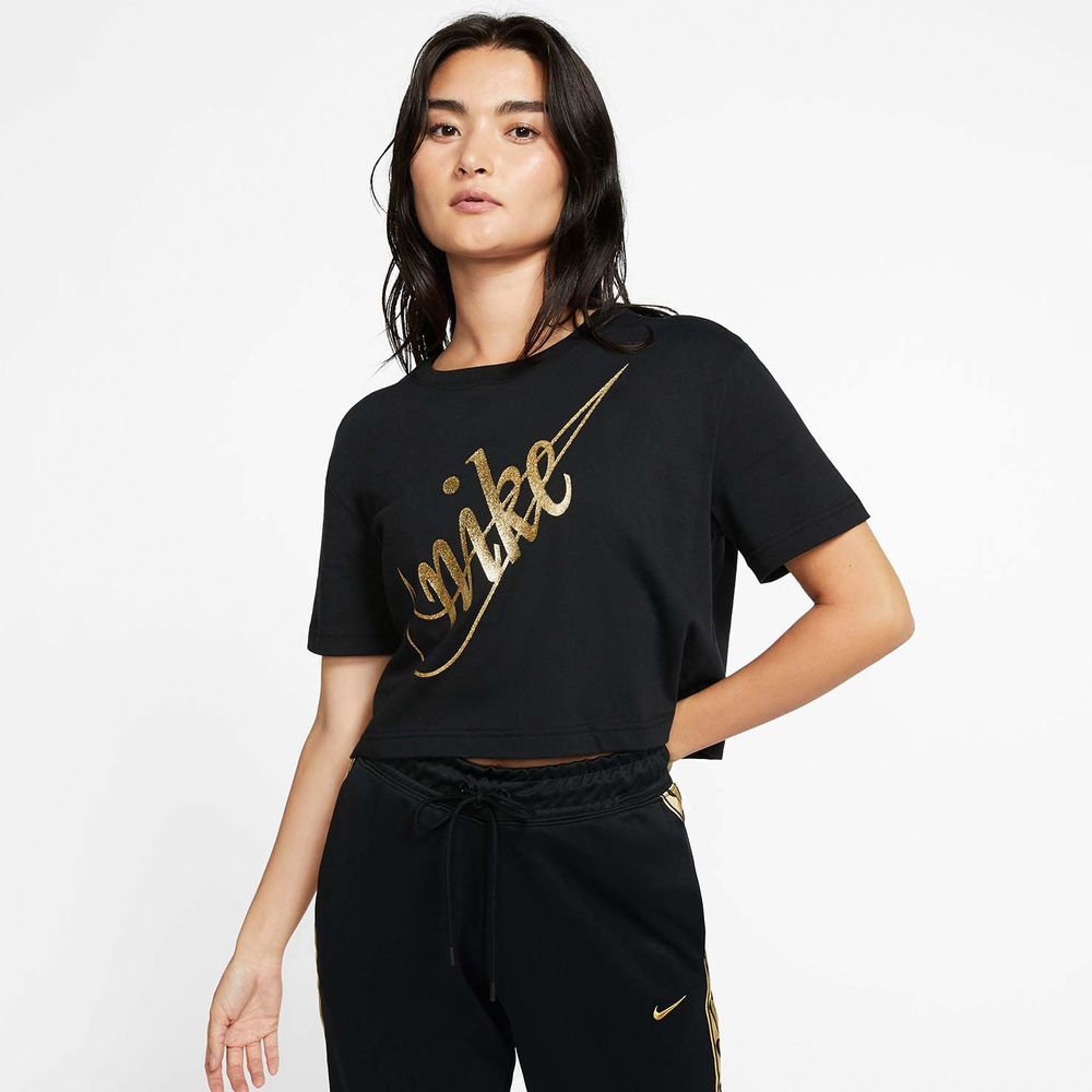 REMERA NIKE CROP GLITTER 2 MUJER - redsport