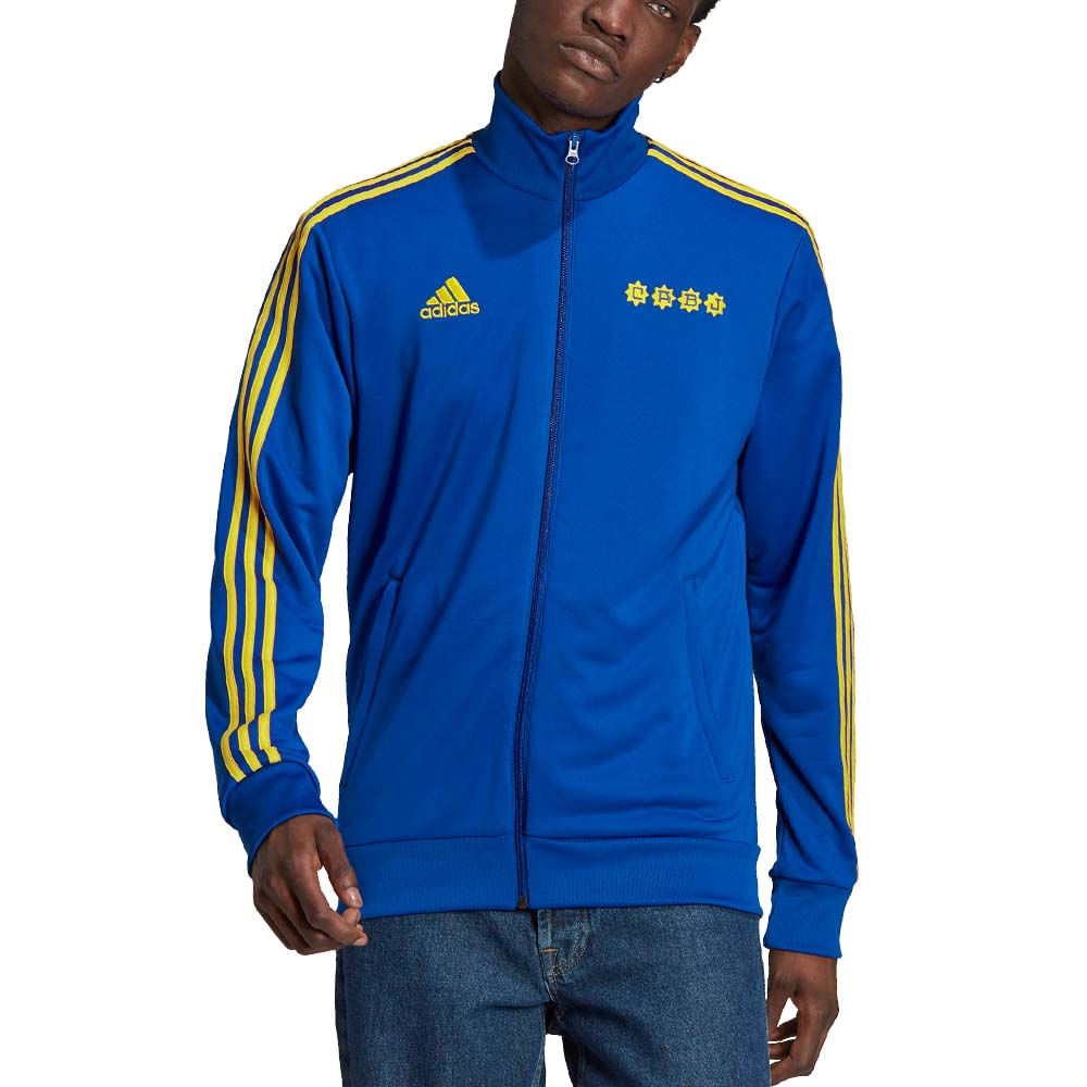 adidas Campera con Capucha Boca Juniors 3 Tiras - Azul | adidas Argentina